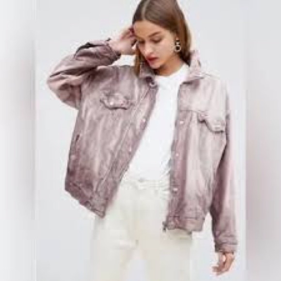 Free People Jackets & Blazers - Free People Velvet Trucker Jacket - Oversize EUC